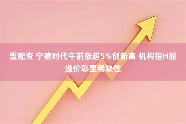 盟配资 宁德时代午前涨超5%创新高 机构指H股溢价彰显稀缺性