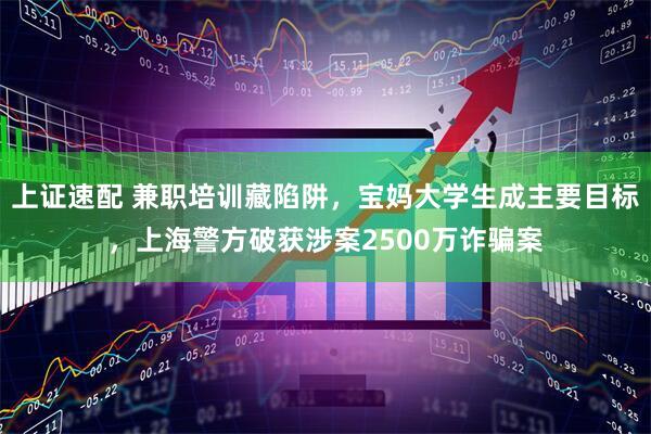 上证速配 兼职培训藏陷阱，宝妈大学生成主要目标，上海警方破获涉案2500万诈骗案